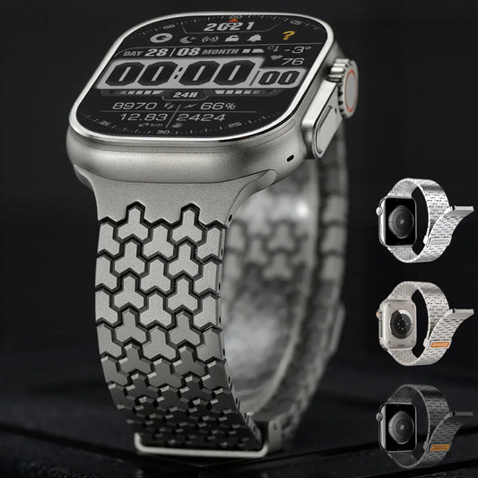 Magnetic Stainless Steel Apple Watch Band Bracelet