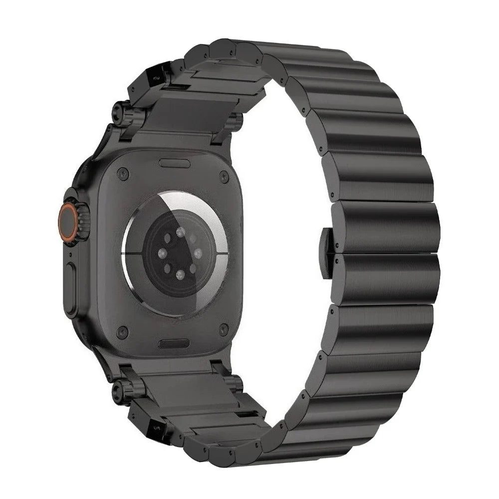 TitanEdge Titanium Band for Apple Watch Ultra 3-2 and Series 11-1 in sleek black design, showcasing premium craftsmanship.