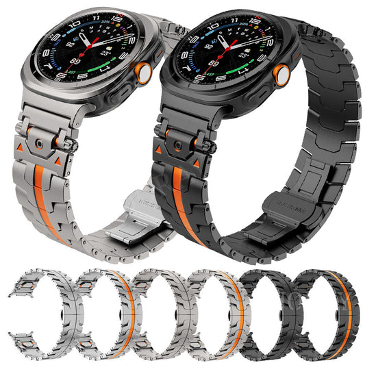 For Samsung Galaxy Watch 7 Ultra 47mm Stainless Steel Metal Band Strap Bracelet